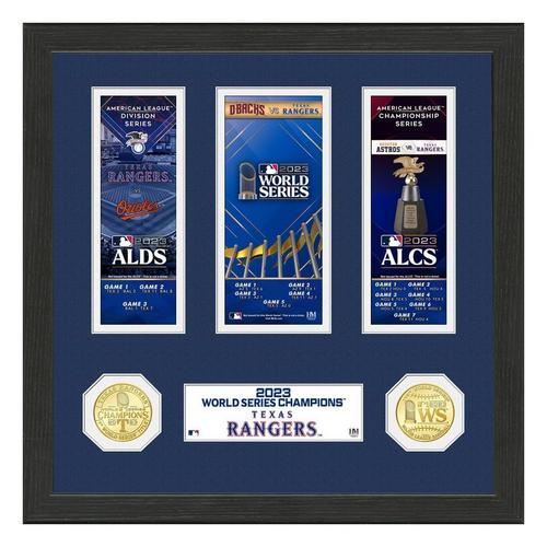 Texas Rangers 2023 Road to the World Series Championship Commemorative Tickets Bronze Coin Photo Mint - Primary Image