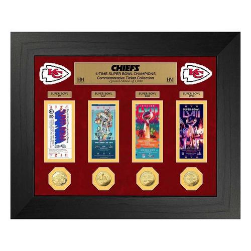 Highland Mint Kansas City Chiefs Deluxe Super Bowl Ticket Collection Gold Coin Photo Mint - Primary Image