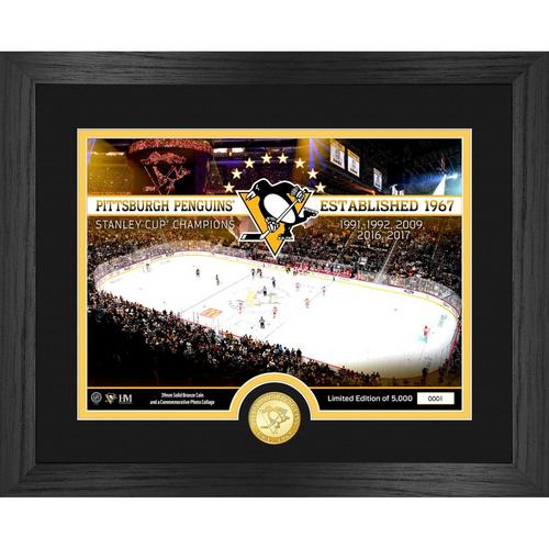 Highland Mint Pittsburgh Penguins Rink Bronze Coin Photo Mint - Primary Image