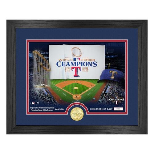 Highland Mint Texas Rangers Banner Raising Photo - Primary Image