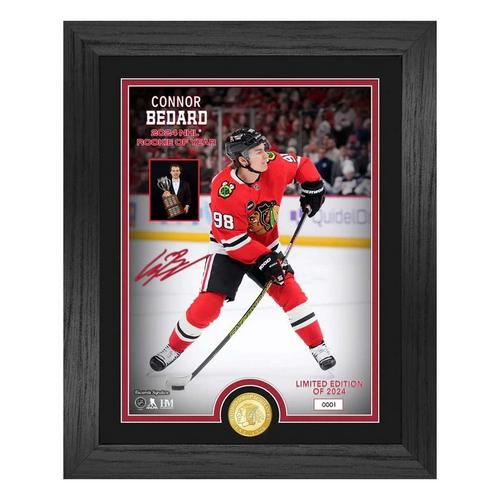 Highland Mint Chicago Blackhawks Connor Bedard 2024 NHL Rookie of the Year Bronze Coin Photo Mint - Primary Image