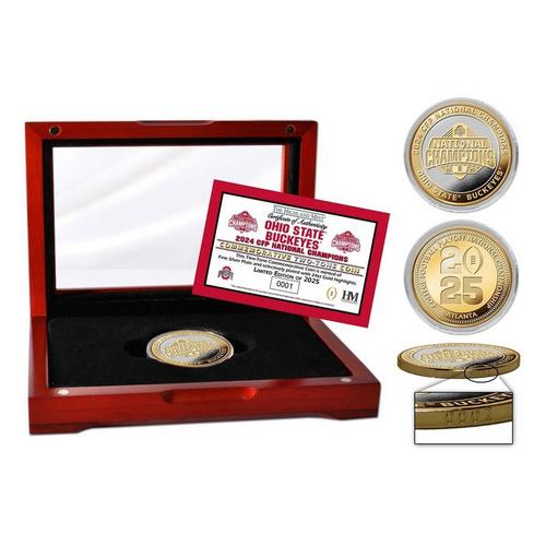 Highland Mint Ohio State Buckeyes 2025 CFP National Champions Gold & Silver Two Tone Coin - Primary Image