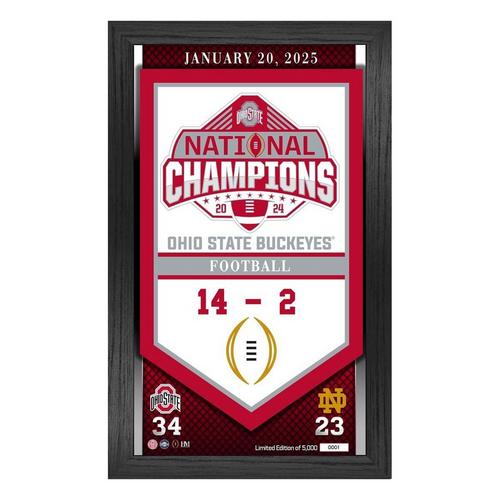 Highland Mint Ohio State Buckeyes 2024-25 CFP National Championship Banner Frame - Primary Image