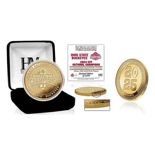 Highland Mint Ohio State Buckeyes 2025 CFP National Champions Gold Coin - Primary Image