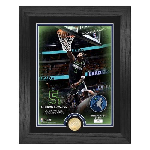 Highland Mint Minnesota Timberwolves Anthony Edwards Grand Dunk Bronze Coin Photo Mint - Primary Image