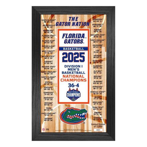 Highland Mint Florida Gators 2025 NCAA Men's Basketball National Champions Banner Frame - Primary Image