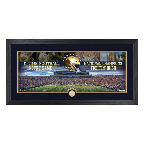 Highland Mint Notre Dame Fighting Irish 11x Champions Panoramic Stadium Bronze Coin Photo Mint - Primary Image
