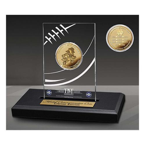 Highland Mint Notre Dame Fighting Irish11x Champions Gold Coin Acrylic - Primary Image