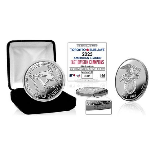 Highland Mint Toronto Blue Jays 2025 A.L. East Division Champions Silver Coin - Primary Image