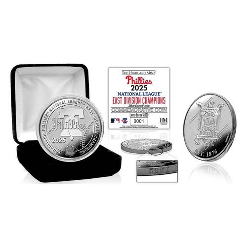 Highland Mint Philadelphia Phillies 2025 N.L. East Division Champions Silver Coin - Primary Image