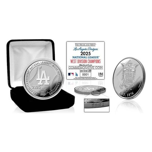 Highland Mint Los Angeles Dodgers 2025 N.L. West Division Champions Silver Coin - Primary Image