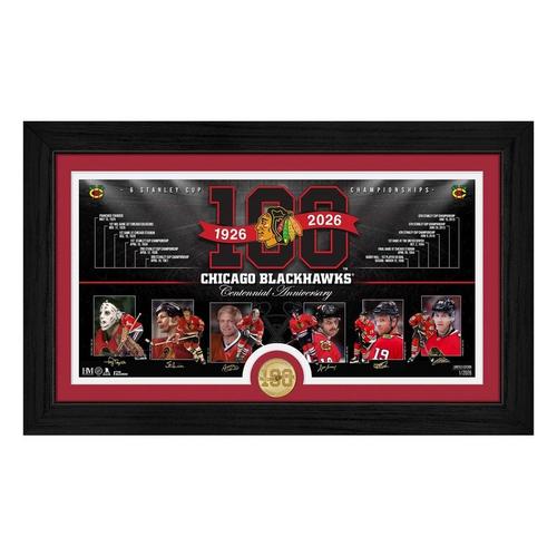 Highland Mint Chicago Blackhawks 100th Anniversary Bronze Coin Timeline Photomint - Primary Image