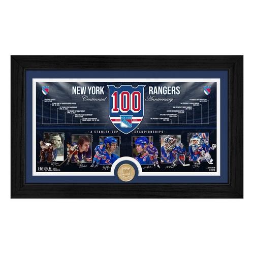 Highland Mint New York Rangers 100th Anniversary Bronze Coin Timeline Photomint - Primary Image
