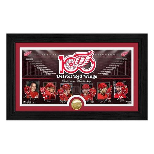 Highland Mint Detroit Red Wings 100th Anniversary Bronze Coin Timeline Photomint - Primary Image