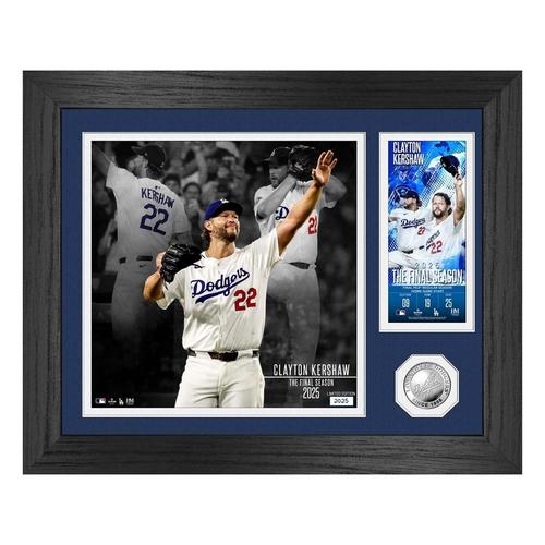 Highland Mint Clayton Kershaw Los Angeles Dodgers Final Season Silver Coin Ticket Photo Mint - Primary Image