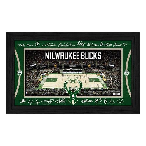 Highland Mint Milwaukee Bucks 2025 Signature Court Frame - Primary Image