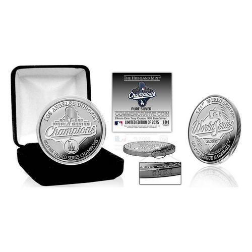 Highland Mint Los Angeles Dodgers 2025 World Series Champions 1 oz .999 Fine Silver Coin - Primary Image