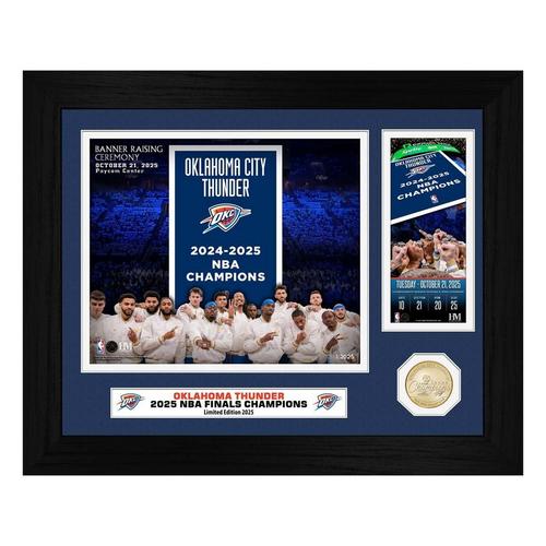 Highland Mint Oklahoma City Thunder 2025 NBA Championship Banner Raising Ceremony Bronze Coin Ticket Photo Mint - Primary Image