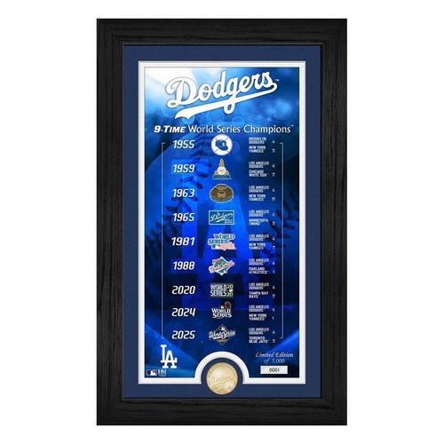 Highland Mint Los Angeles Dodgers 9-Time World Series Champions Legacy Bronze Coin Photo Mint - Primary Image