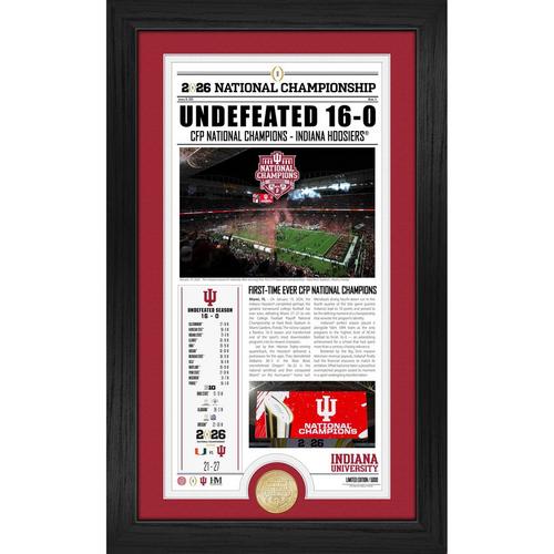 Highland Mint Indiana Hoosiers 2025 CFP National Champions Front Page News Cover Bronze Coin Photo Mint - Primary Image