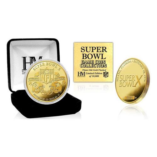 Super Bowl X Gold Flip Coin - Primary Image