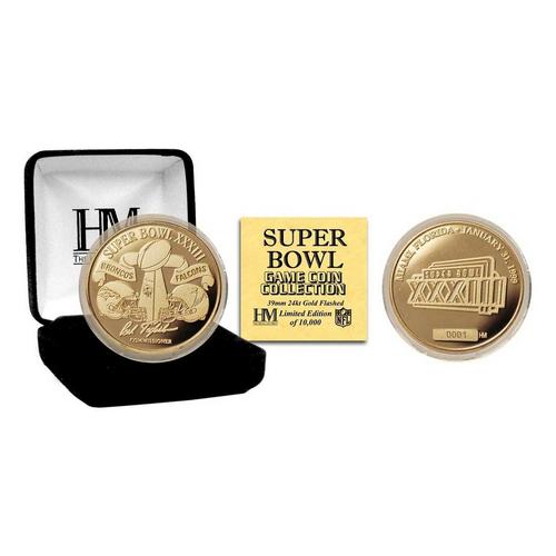 Super Bowl XXXIII Gold Flip Coin - Primary Image