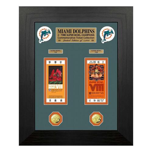 Miami Dolphins Super Bowl Champions Deluxe Gold Coin & Ticket Collection - Primary Image