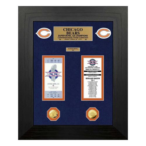 Chicago Bears Super Bowl Champions Deluxe Gold Coin & Ticket Collection - Primary Image