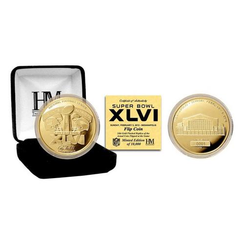 Super Bowl XLVI Gold Flip Coin - Primary Image