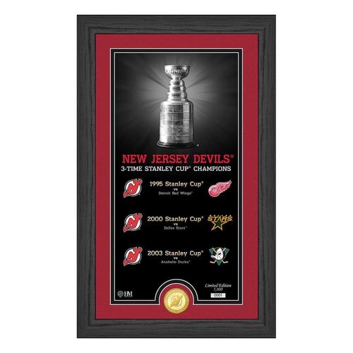 New Jersey Devils "Legacy" Supreme Bronze Coin Panoramic Photo Mint - Primary Image