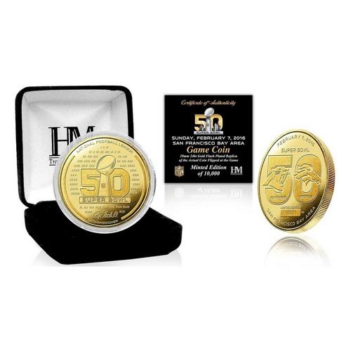 Super Bowl 50 Gold Flip Coin - Primary Image
