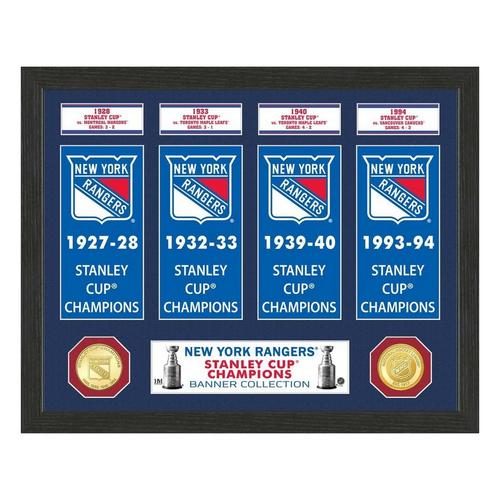 New York Rangers Stanley Cup Banner Collection Photo Mint - Primary Image