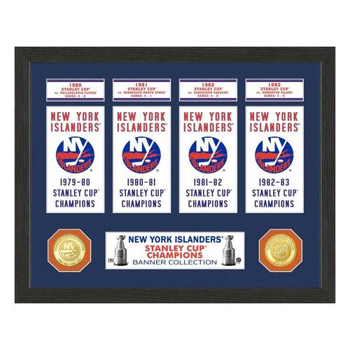 New York Islanders Stanley Cup Banner Collection Photo Mint - Primary Image
