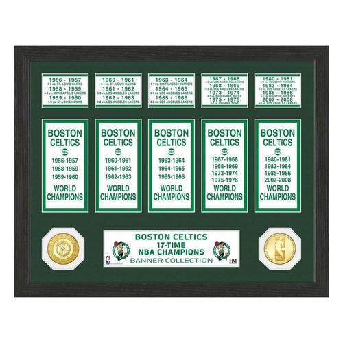 Boston Celtics NBA Champions Bronze Coin Banner Collection - Primary Image