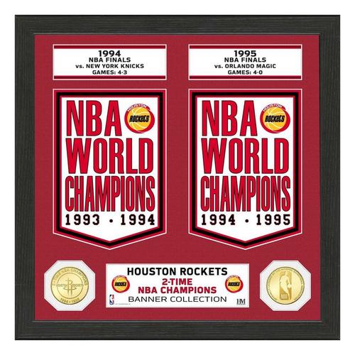 Houston Rockets NBA Champions Bronze Coin Banner Collection - Primary Image