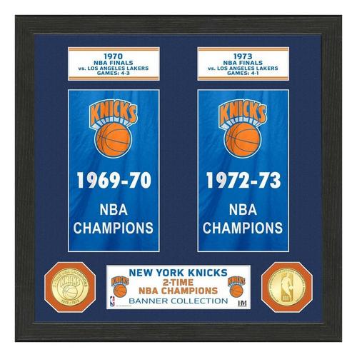 New York Knicks NBA Champions Bronze Coin Banner Collection - Primary Image