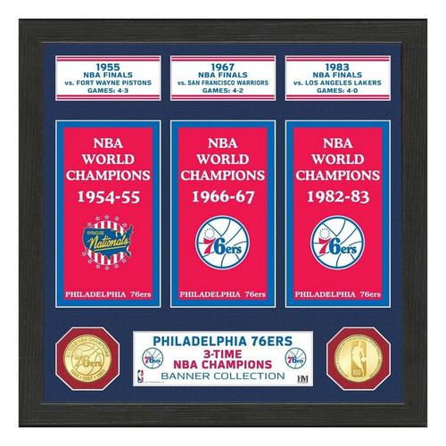 Philadelphia 76ers NBA Champions Bronze Coin Banner Collection - Primary Image