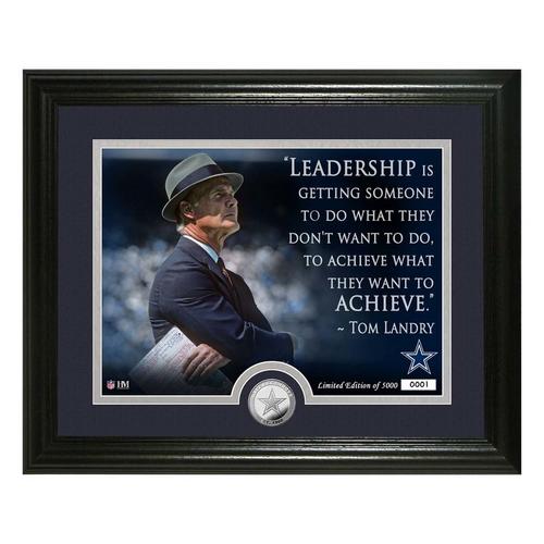Highland Mint Tom Landry Dallas Cowboys Quote Silver Coin Photo Mint - Primary Image