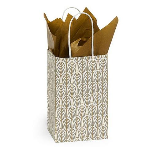 Nashville Wraps Nouveau Gold Paper Small Gift Bag - Primary Image