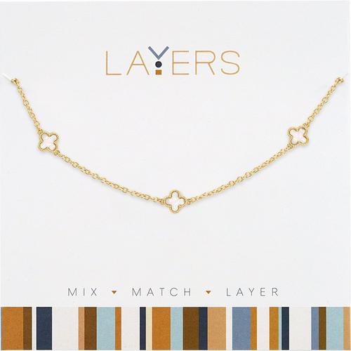 Layers Multi-Quatrefoil Necklace - Primary Image