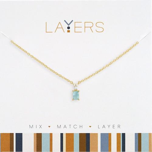 Layers Emerald CZ Necklace - Primary Image