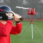 Heater Deuce 75 Two Wheel Curveball Machine with Feeder - Thumbnail 2 of 5