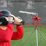 Heater Deuce 75 Two Wheel Curveball Machine with Feeder - Thumbnail 3 of 5