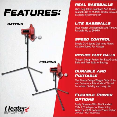 Power Alley Pro Real Baseball Machine - Primary Image