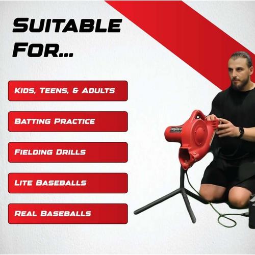 Power Alley Pro Real Baseball Machine - Primary Image