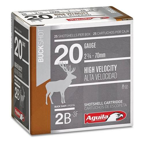 Aguila High Velocity Buckshot Shotshells 20 Gauge Shotshells 25 Round Box - Primary Image