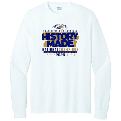 Range Montana State Bobcats 2025 FCS National Champion History Long Sleeve T-Shirt - Primary Image