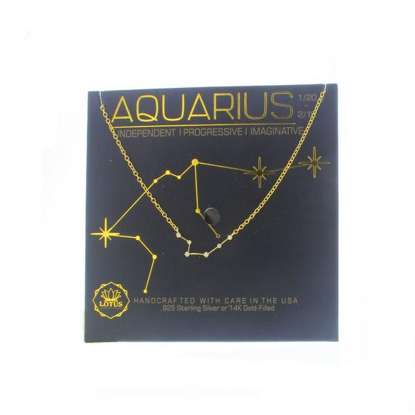 Lotus Jewelry Studio Zodiac Aquarius Necklace