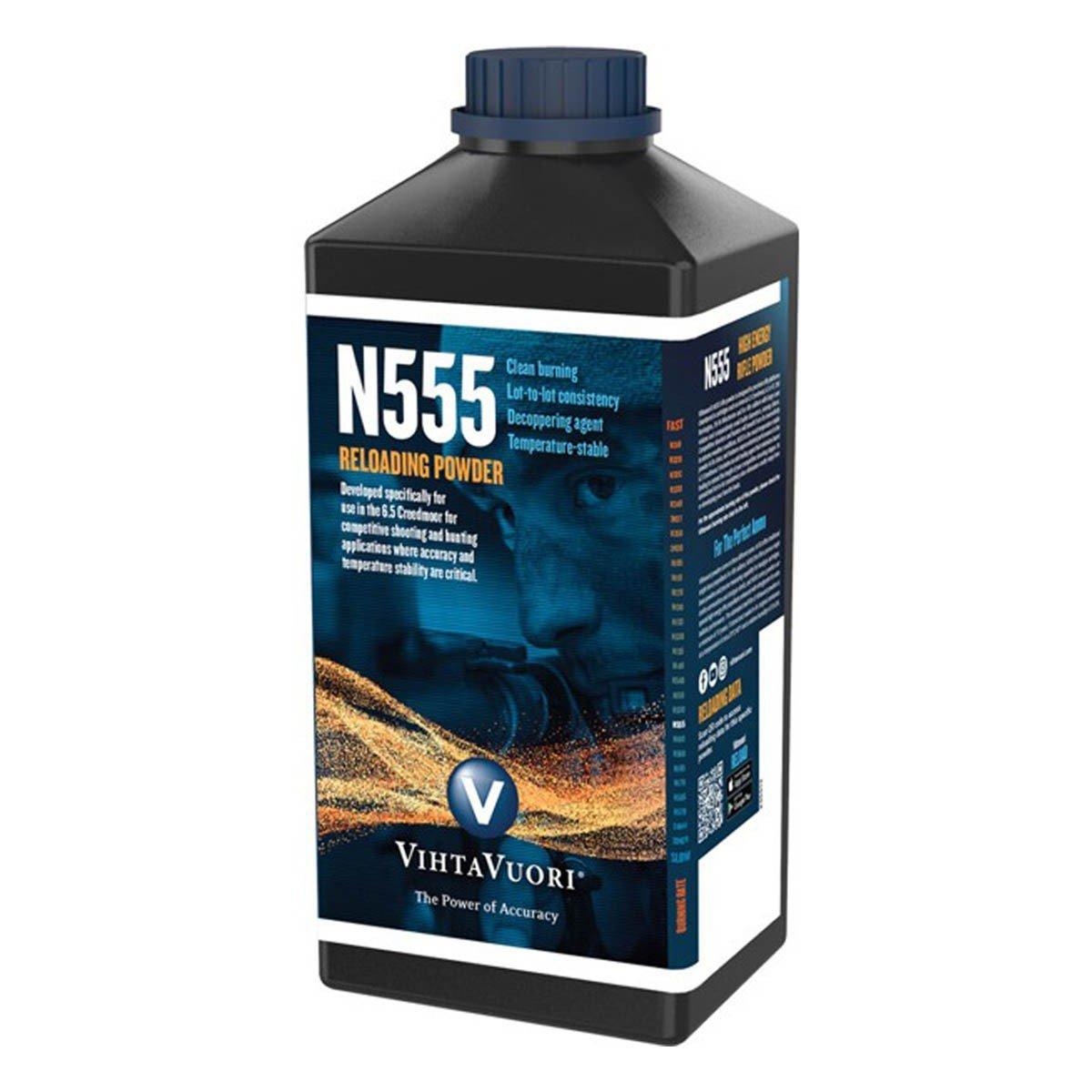 Vihtavuori N555 High Energy Rifle Reloading Powder 1LB - VihtaVuori