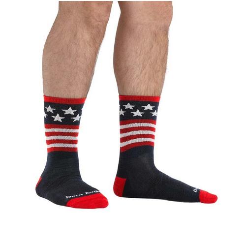 Men's Darn Tough Patriot Micro Ultra-Lightweight Crew Running Socks - Primary Image